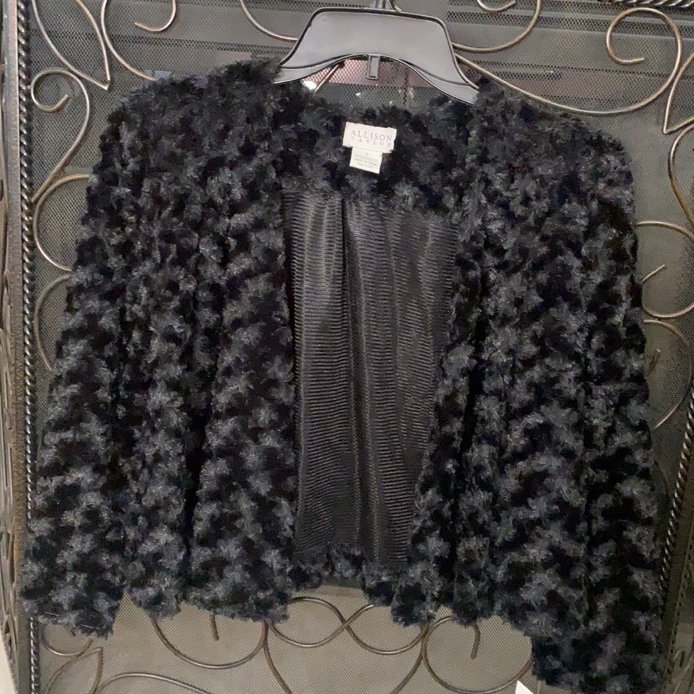 NWT Allison Taylor Fuzzy Shrug/Cardigan